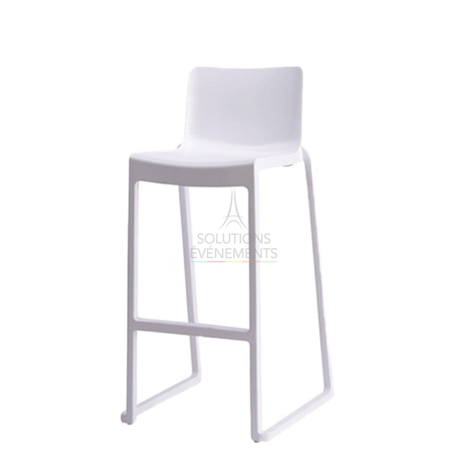 Rental of eco-responsible white high chair