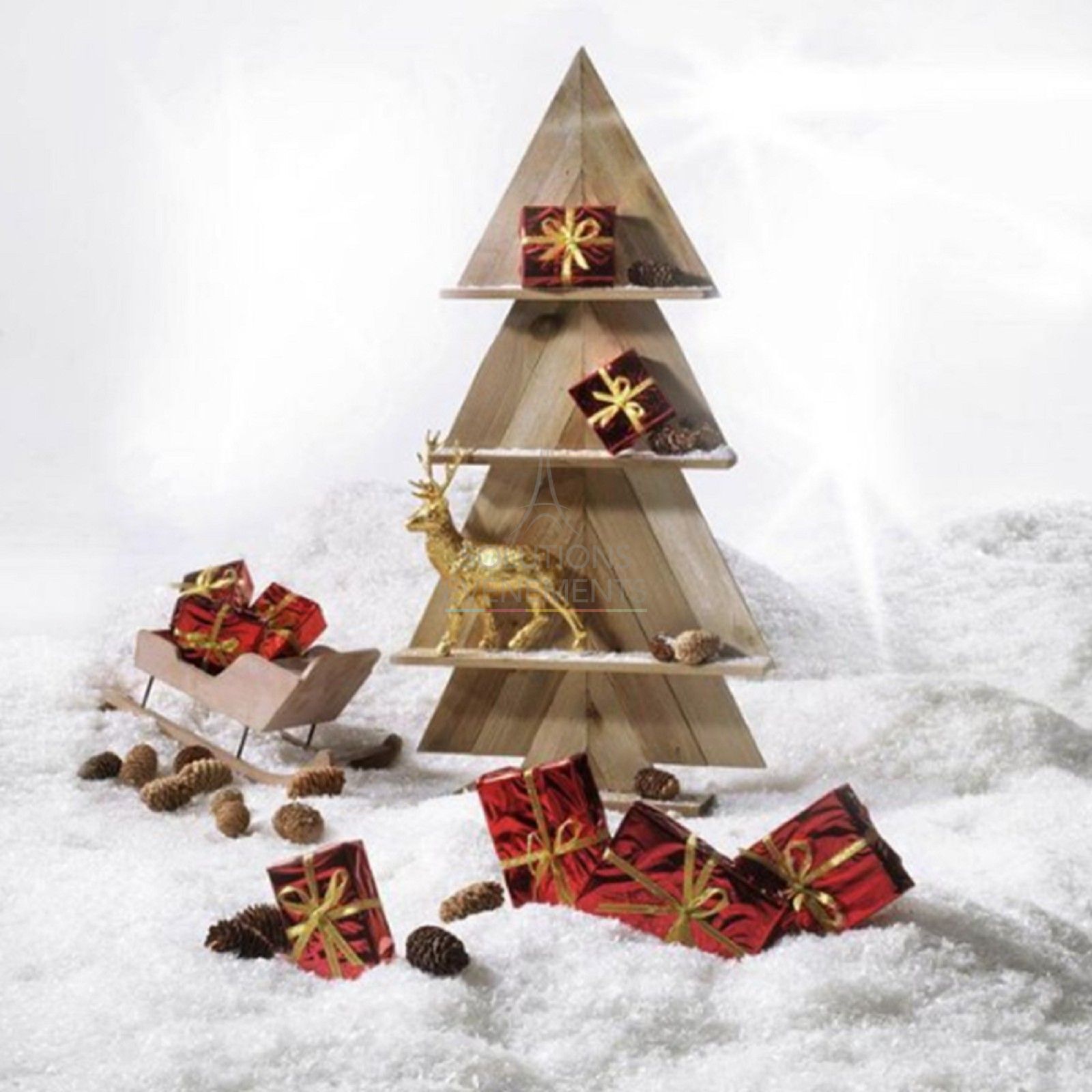 Kit 6 Boîtes Cadeaux décoration Rouge - Visuel 2