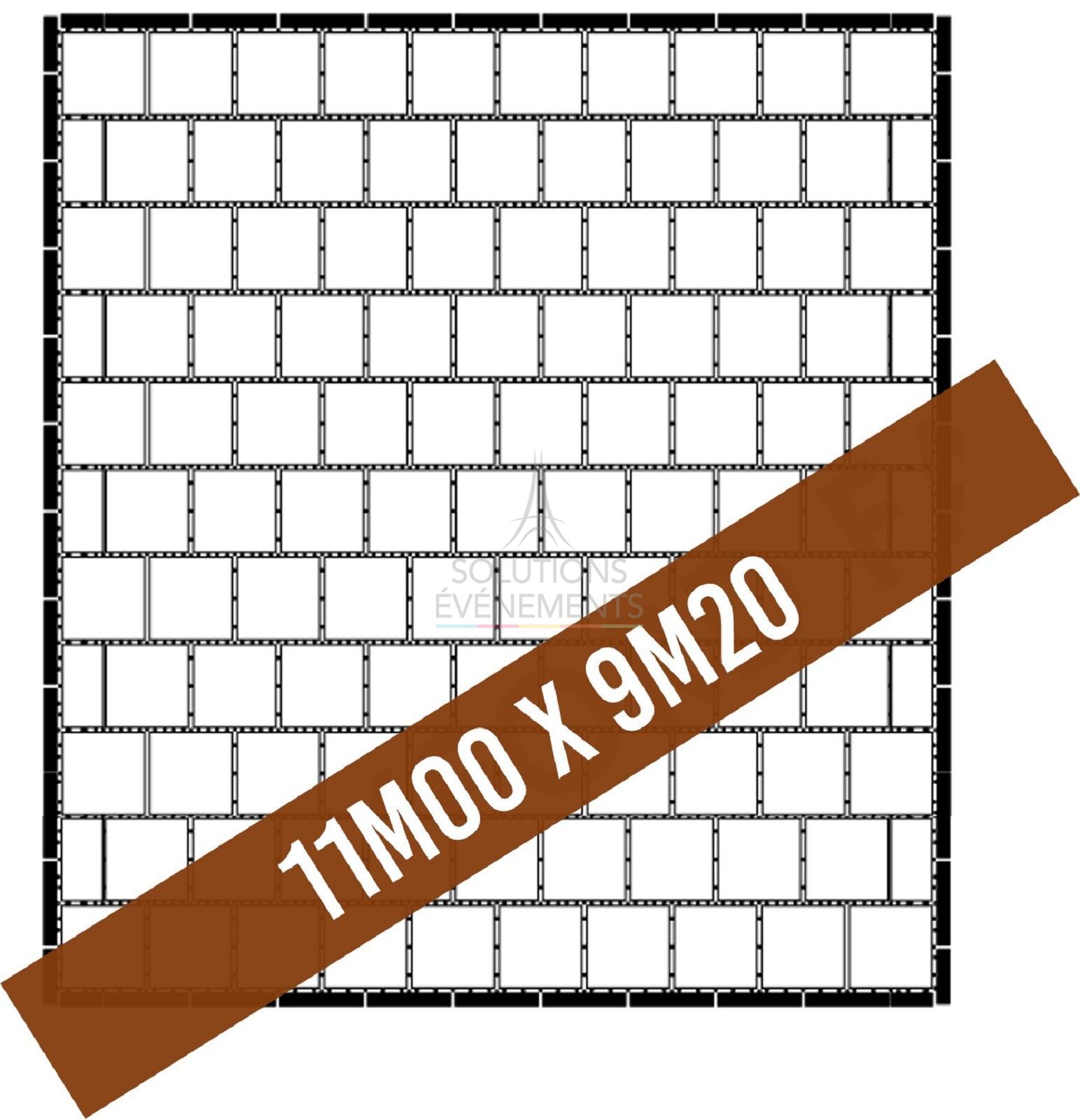 Kit parquet piste de danse - Extérieur - 101 m2 - 240 pax - Visuel 2