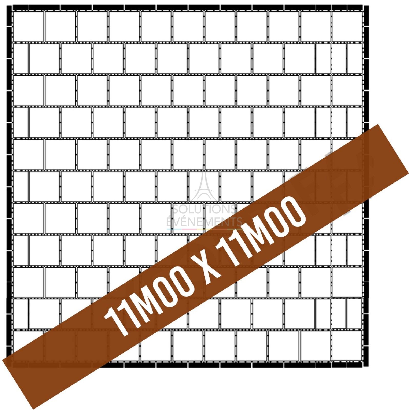 Kit parquet piste de danse - Extérieur - 121 m2 - 300 pax - Visuel 2