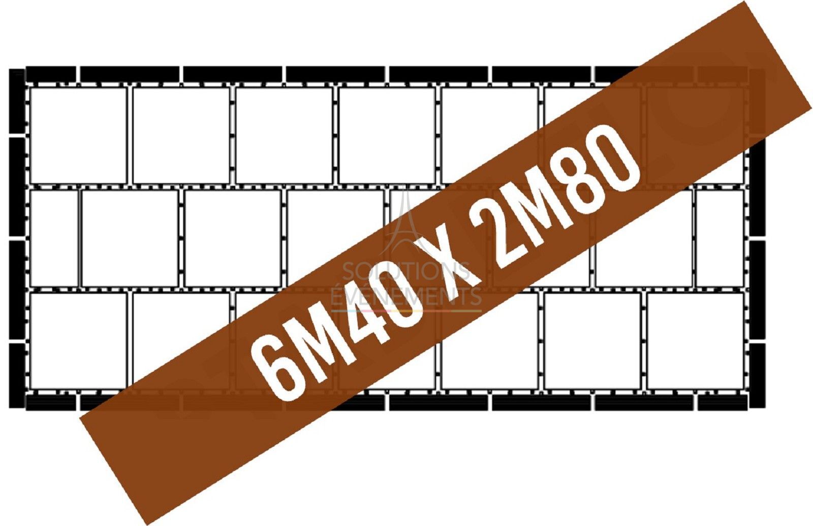 Kit parquet piste de danse - Extérieur - 18 m2 - 42 pax - Visuel 2