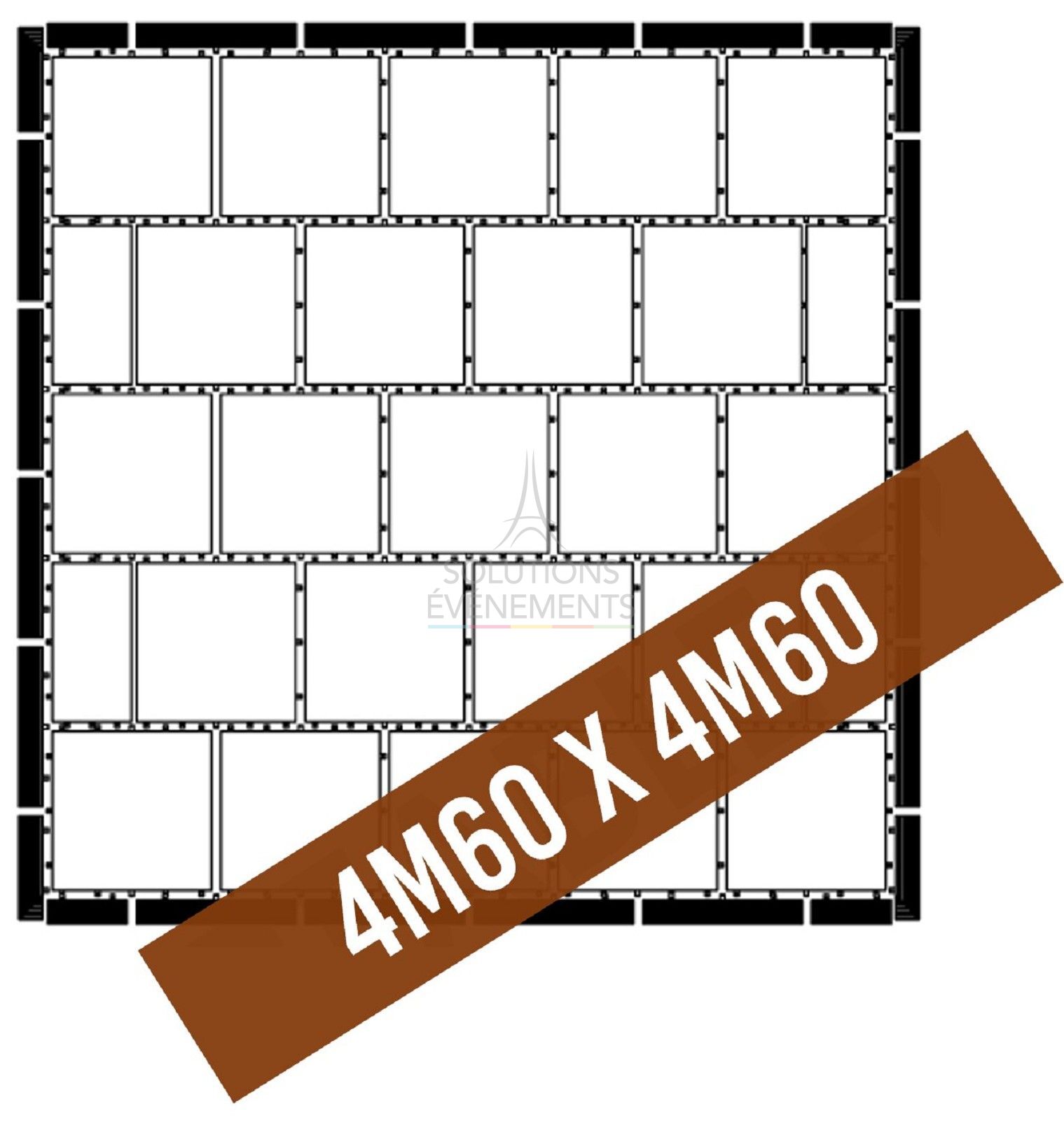 Kit parquet piste de danse - Extérieur - 21 m2 - 50 pax - Visuel 2