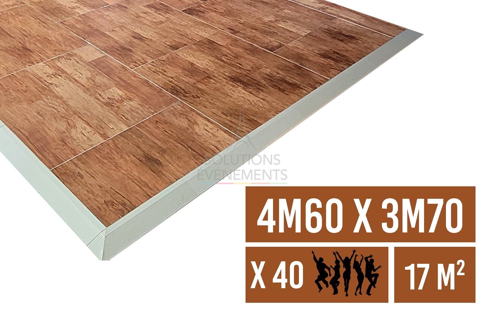 Location de plancher de bal et piste de danse en parquet de 4.60 x 3.70 m