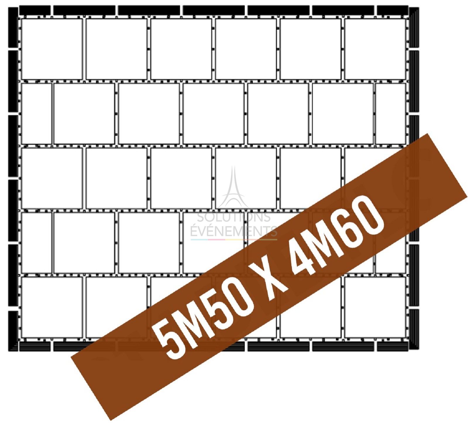 Kit parquet piste de danse - Intérieur - 25 m2 - 60 pax - Visuel 2