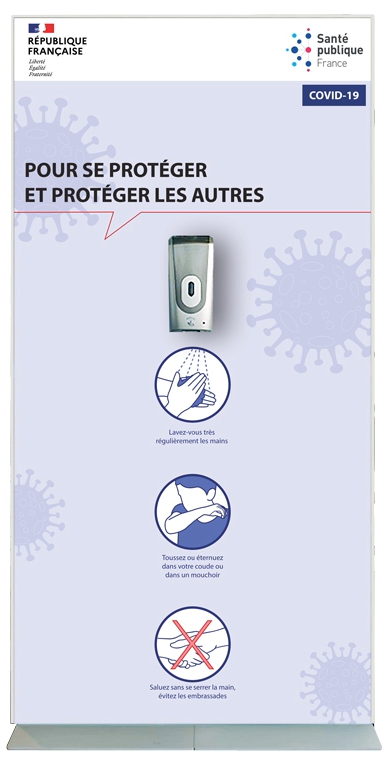 Location d'un totem distributeur de gel hydroalcoolique