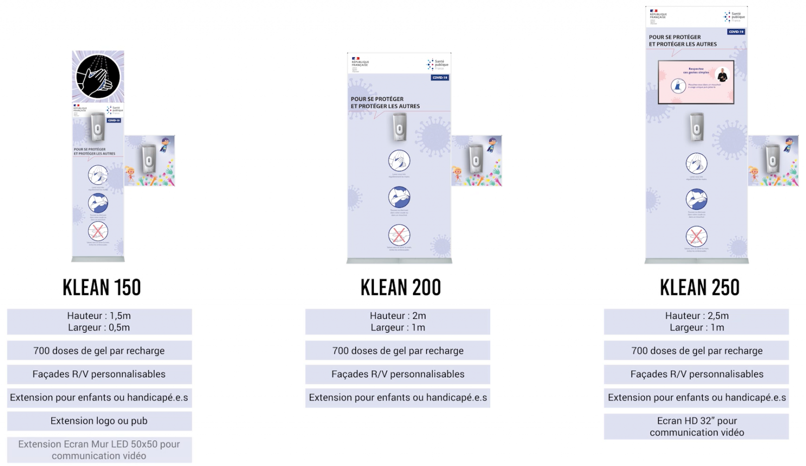 Klean200 personnalisé - distributeur gel hydroalcoolique - Visuel 2