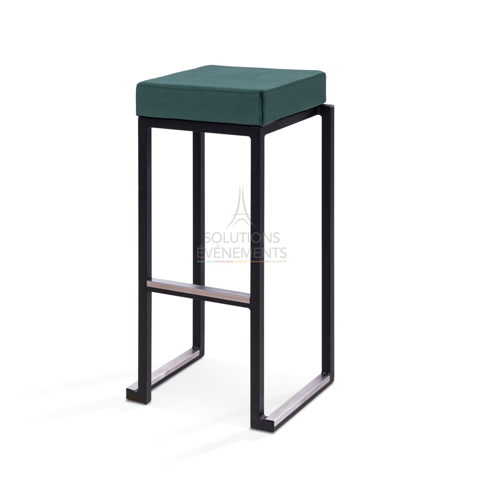 Location de tabouret de bar design lounge avec assise velours