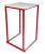 kubo red high table rental with recycled terrazzo top