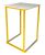 kubo yellow high table rental with recycled terrazzo top