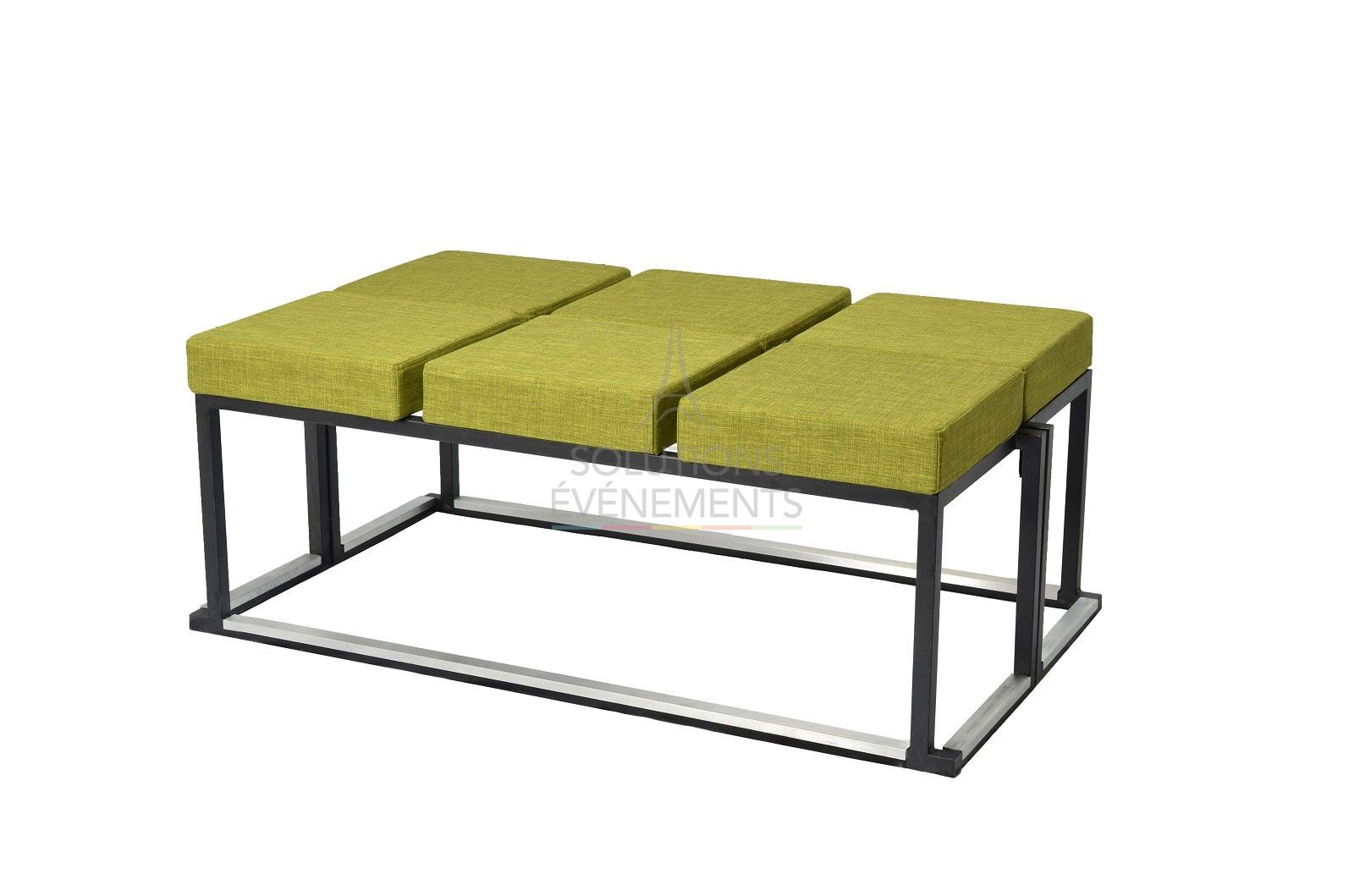 Kubo Love Bench Green Fabric - 6 seats - Visual 1