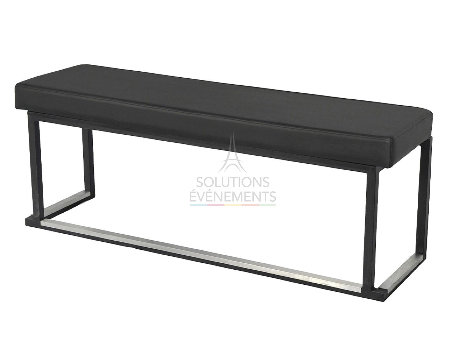 Location banc design cuir noir