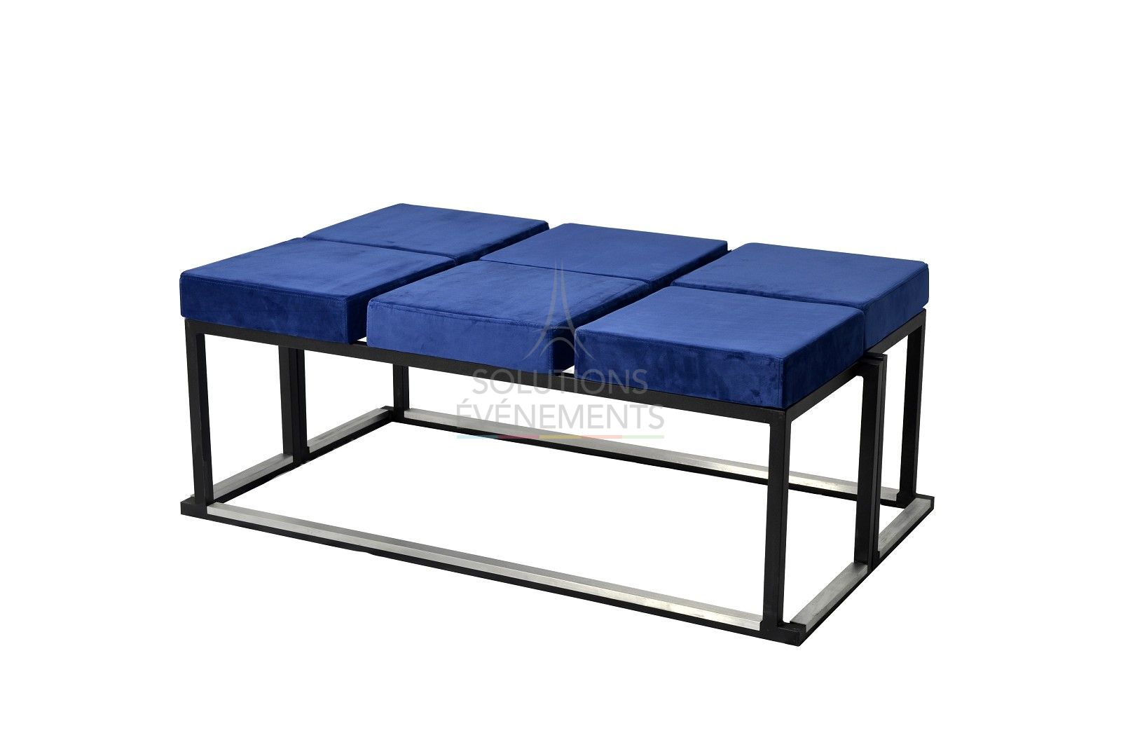 Blue velvet design bench rental