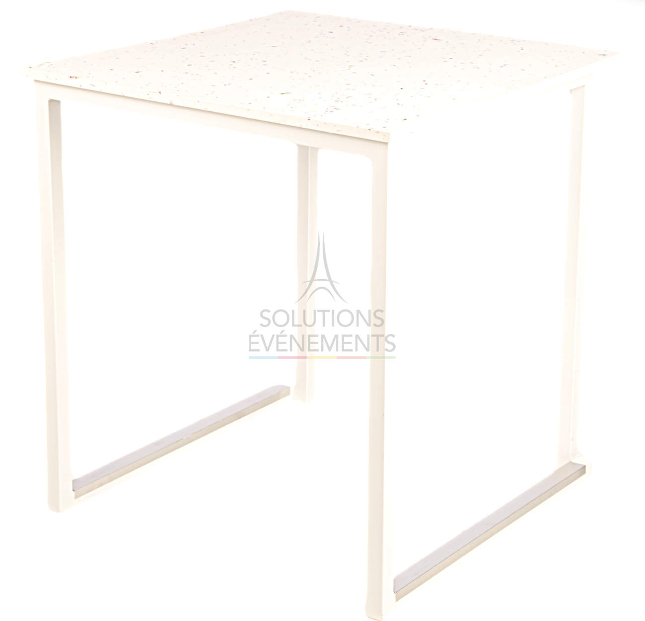 Rental of a gueridon table with recycled terrazzo effect top