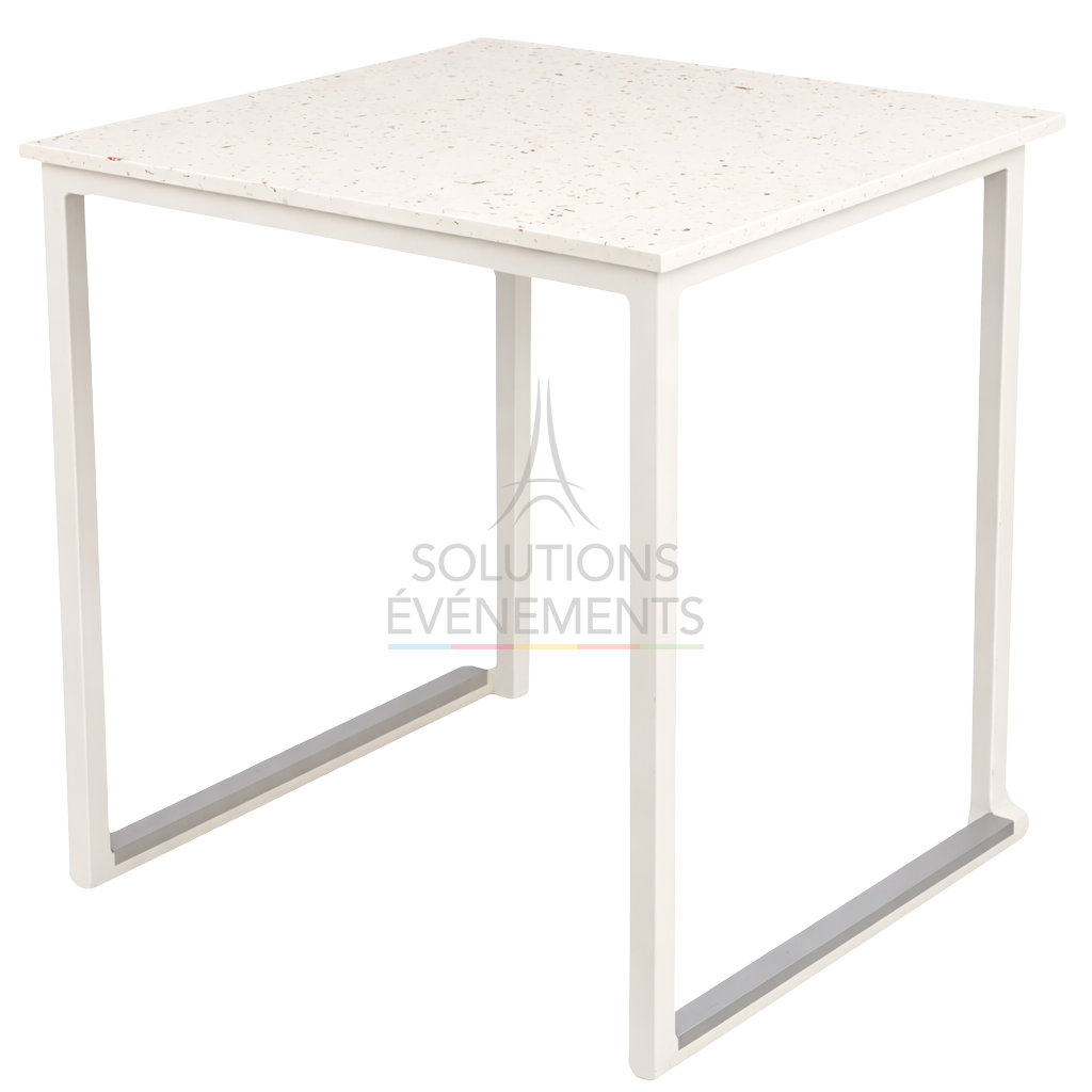 Rental of a gueridon table with recycled terrazzo effect top