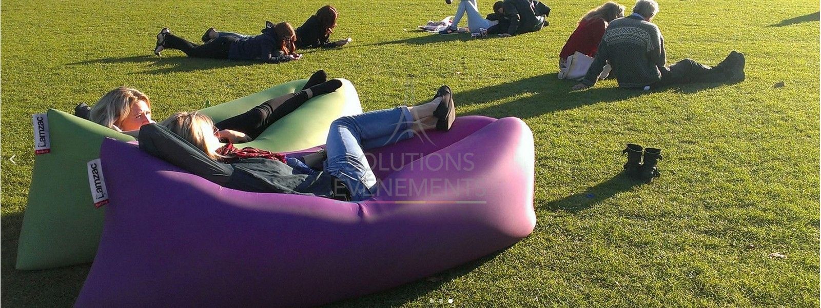 Lamzac Inflatable Pouf Purple - Visual 5