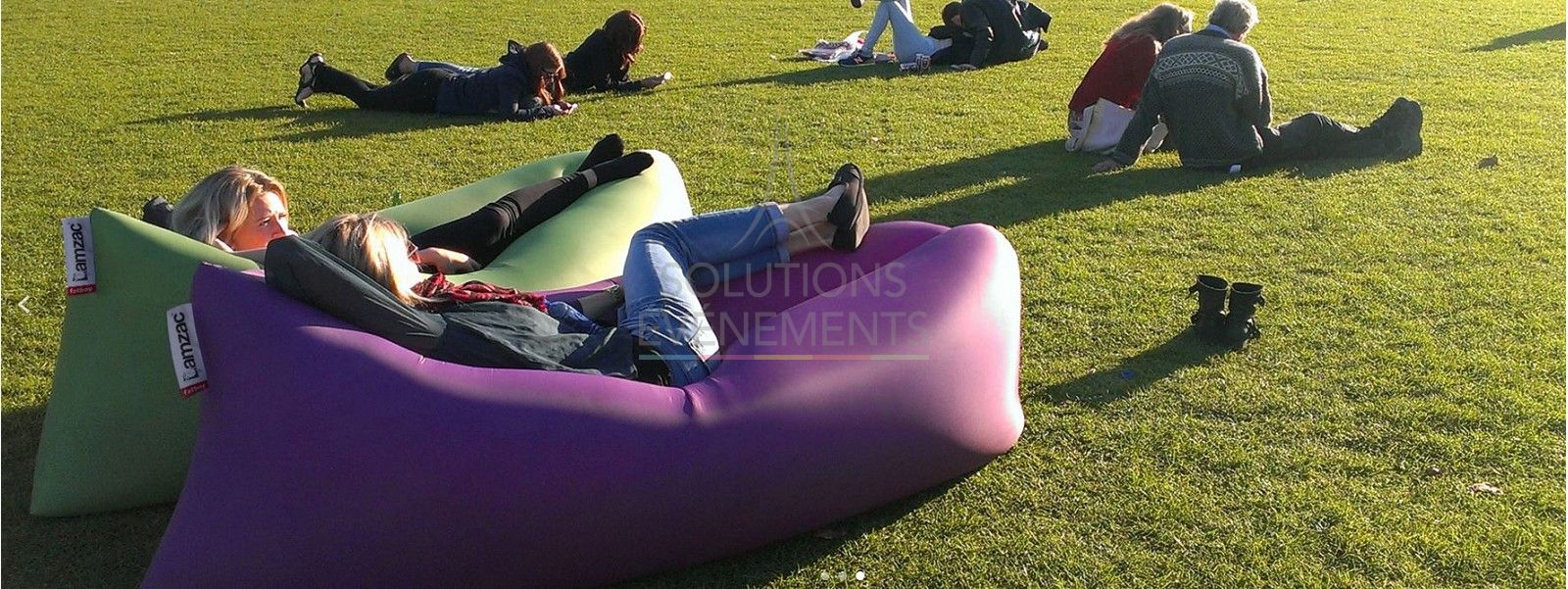 Lamzac Pink Inflatable Pouf - Visual 3
