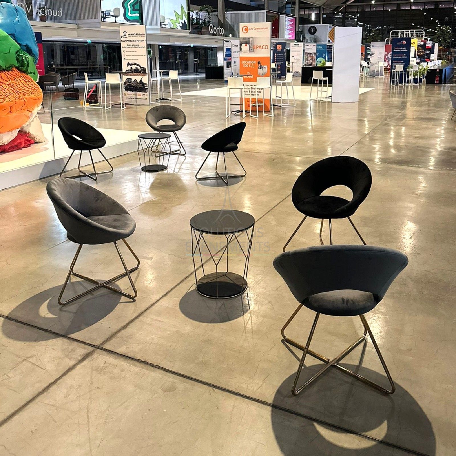 Leandro gray armchair - Visual 4