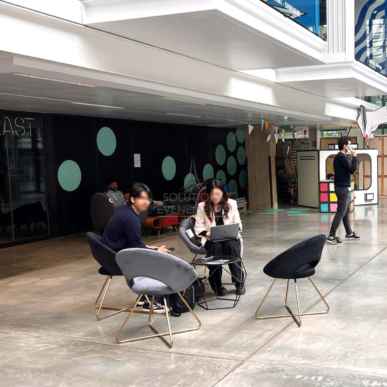 Leandro gray armchair - Visual 5