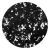 Black chrome coffee table rental with black recycled top