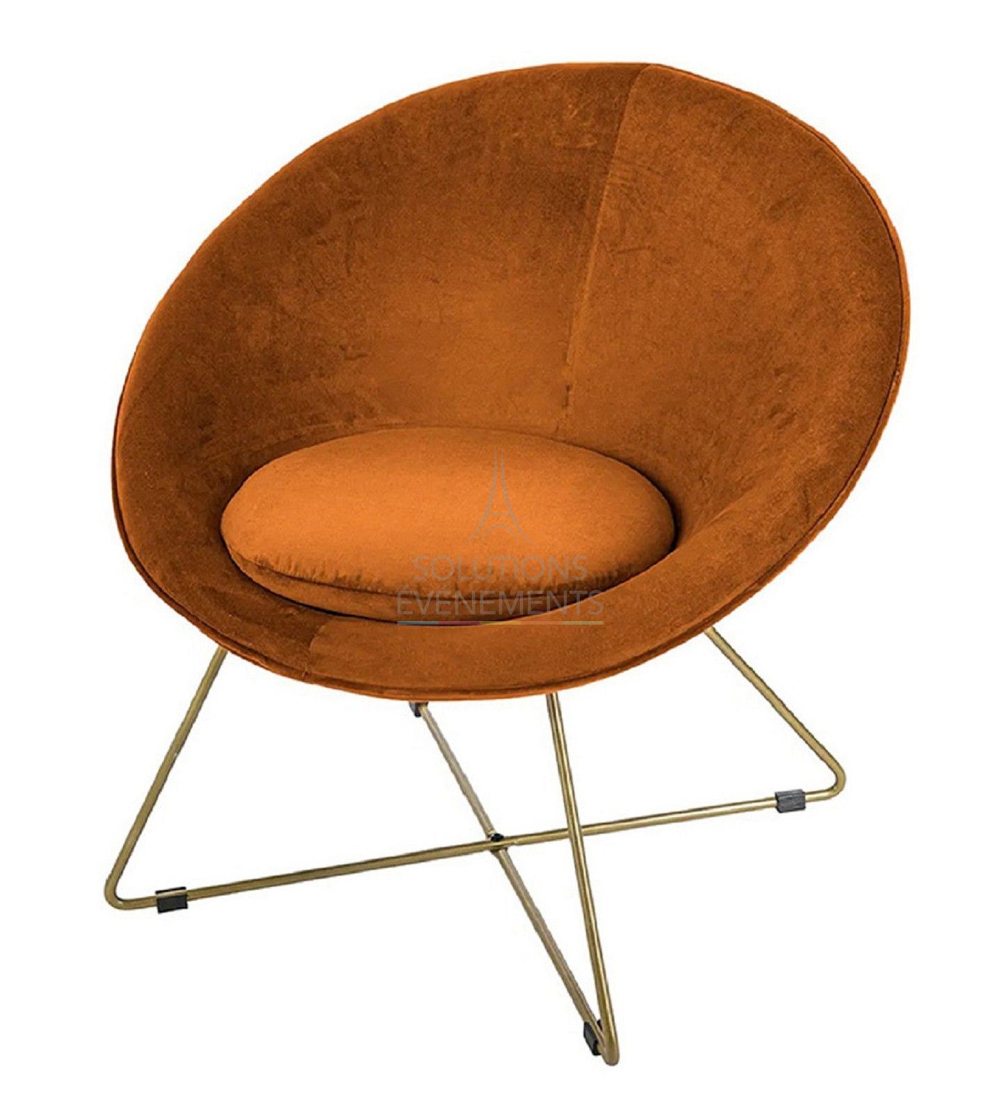 Leonie amber velvet armchair - Visual 1