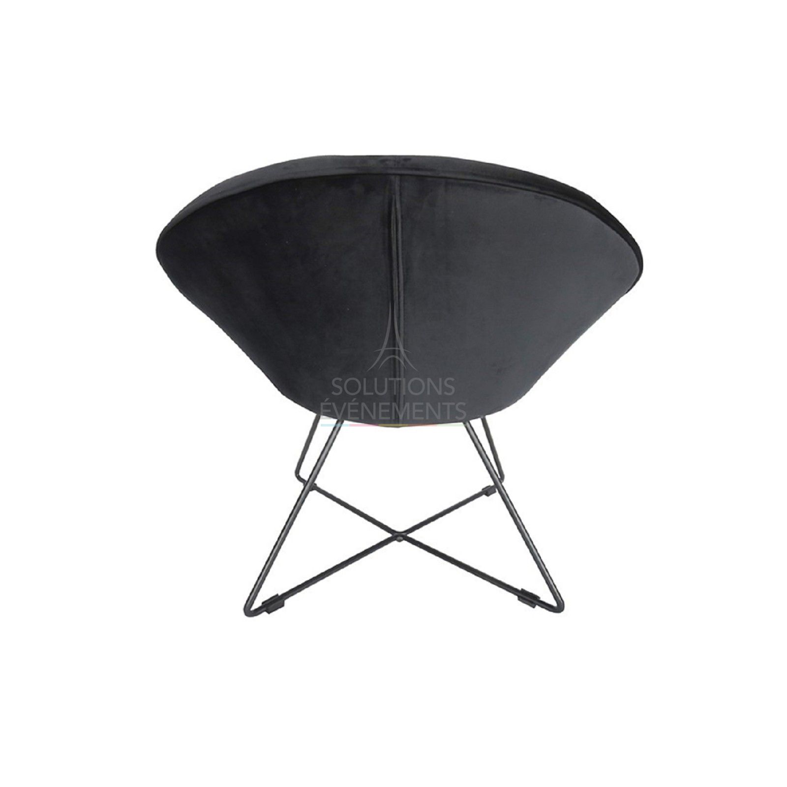 Leonie black velvet armchair - Visual 4
