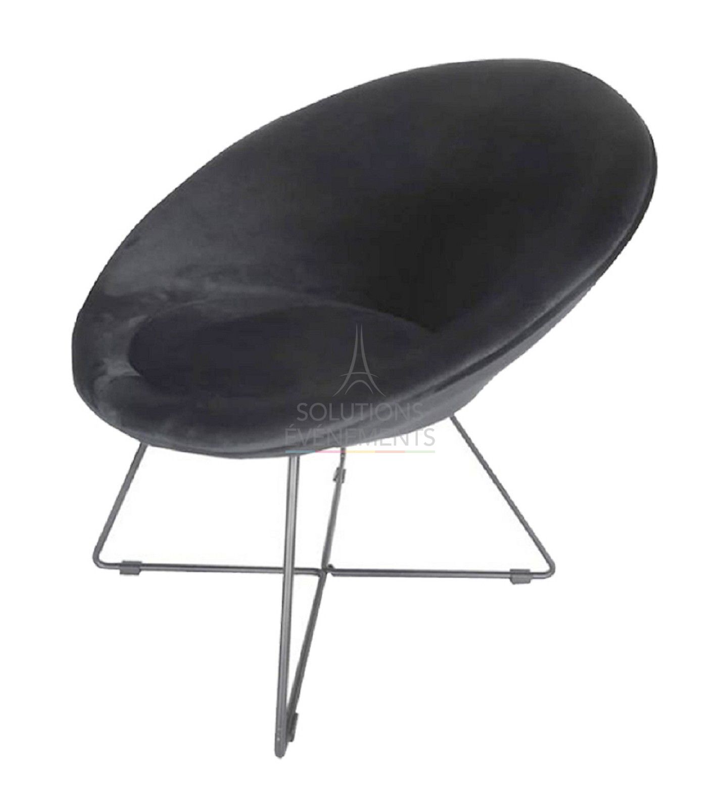 Leonie black velvet armchair - Visual 1