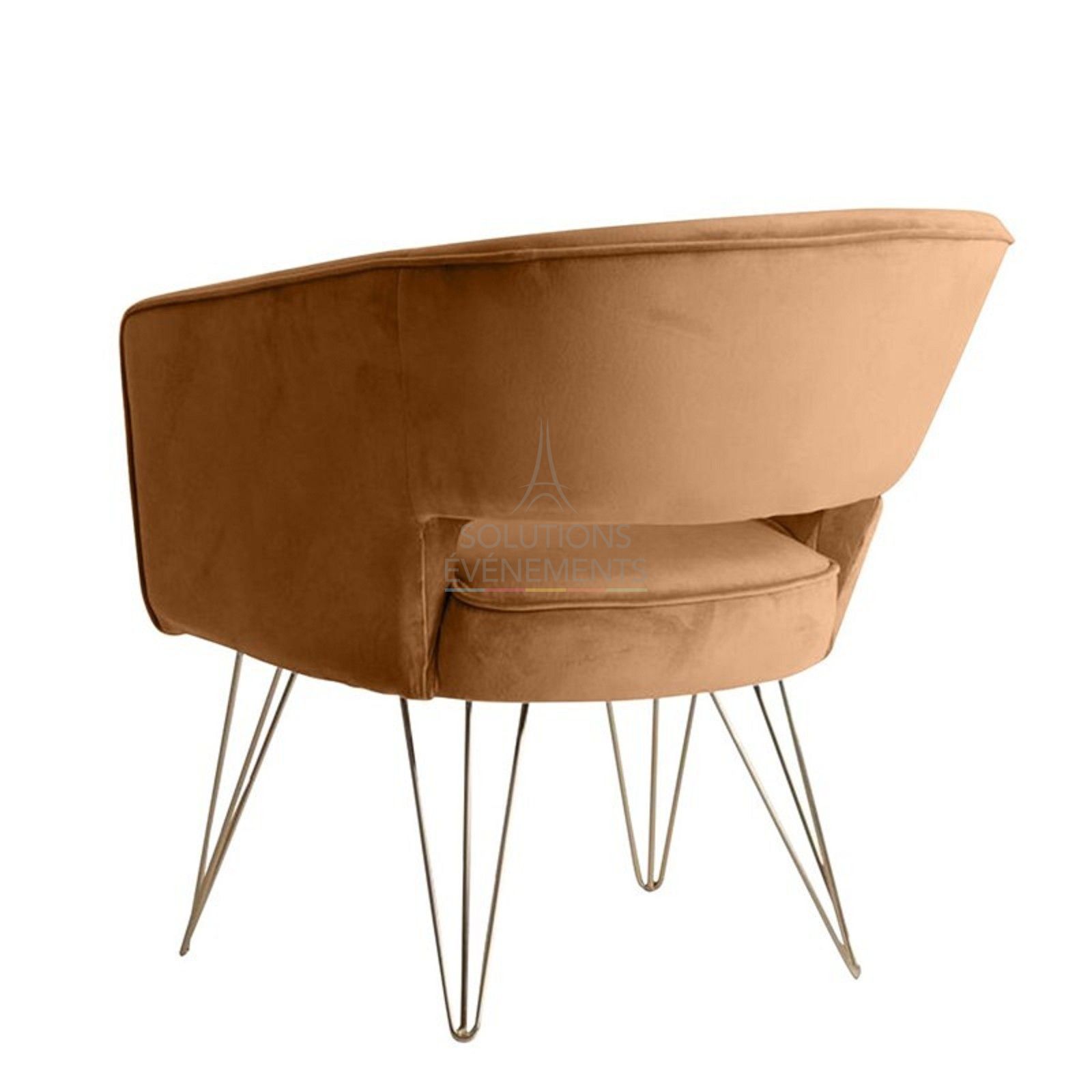 Leonor armchair brown velvet - Visual 3