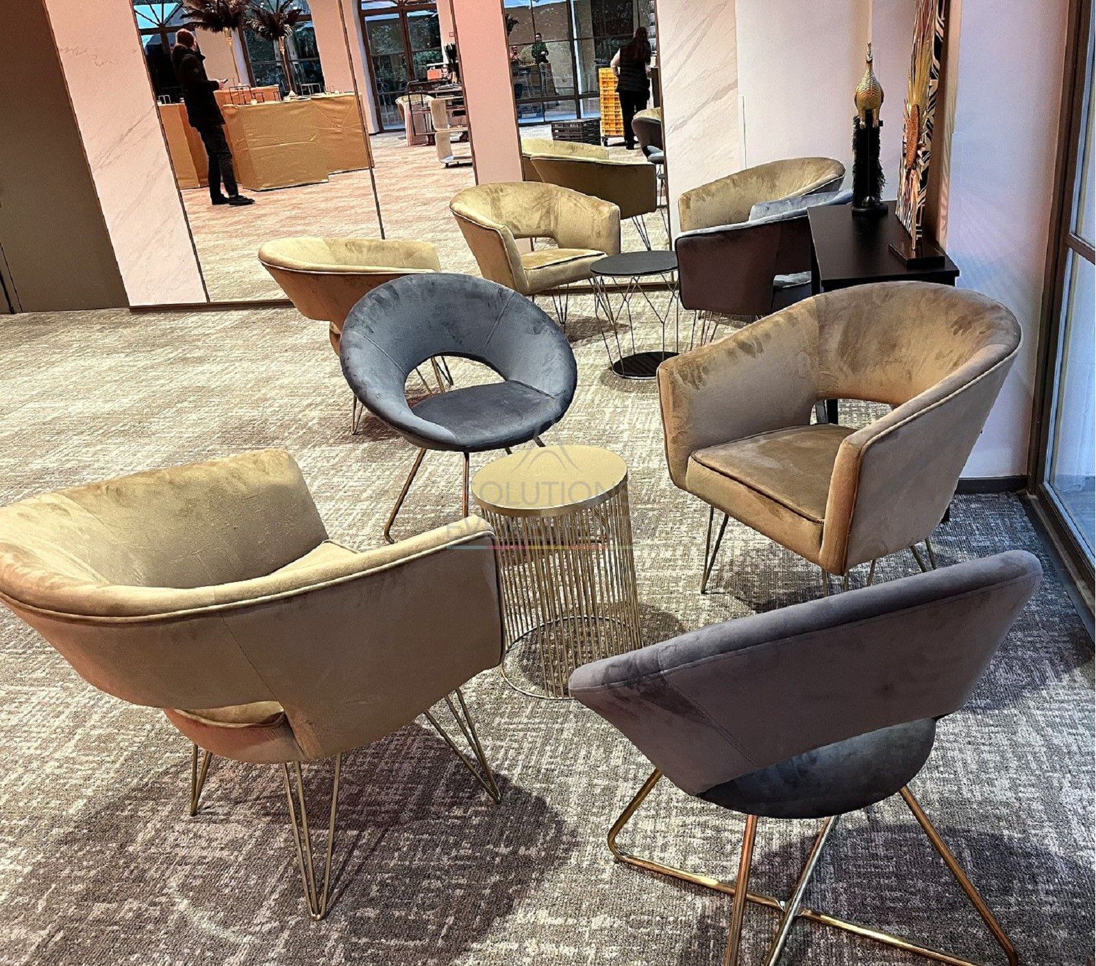 Leonor armchair brown velvet - Visual 6
