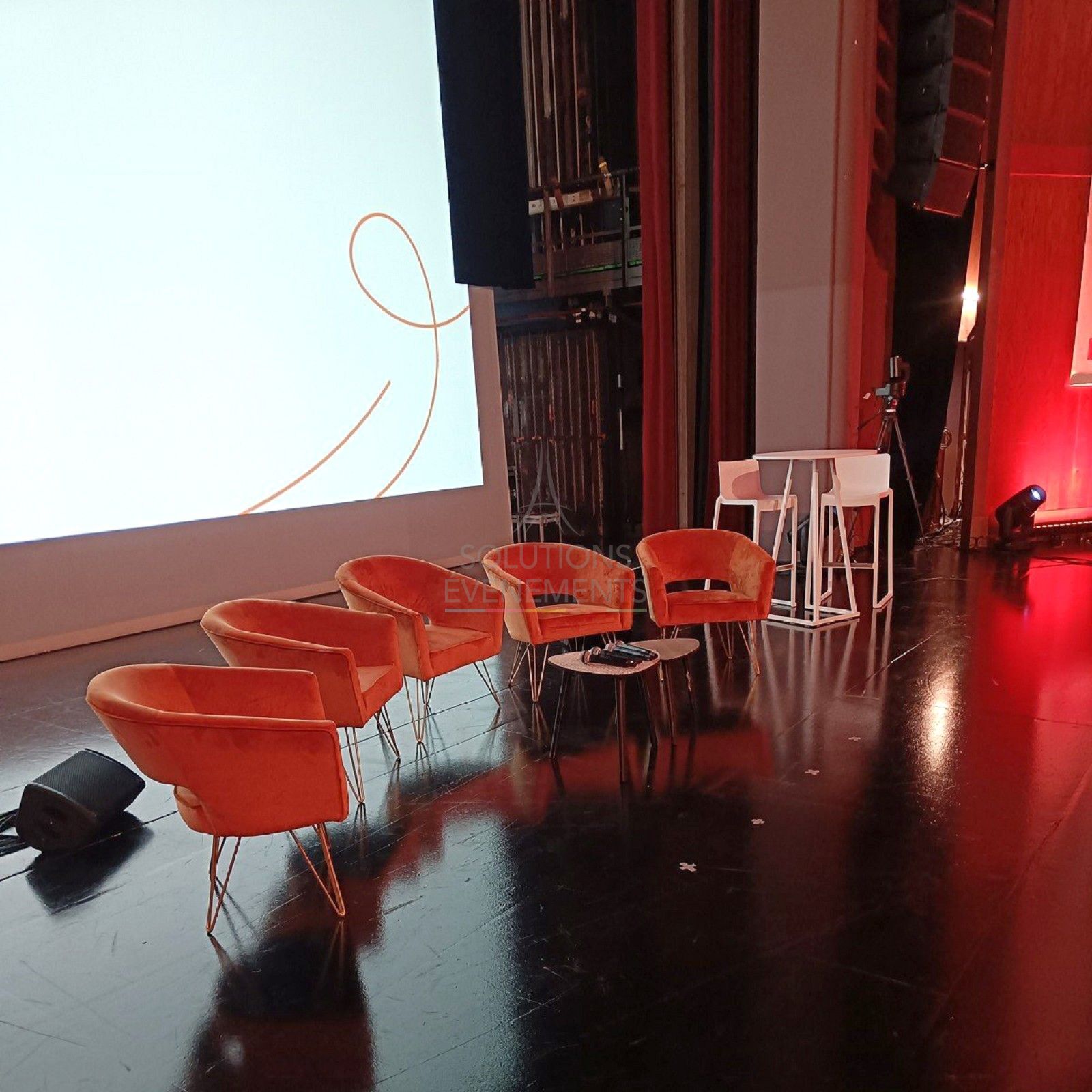 Leonor armchair orange velvet - Visual 6