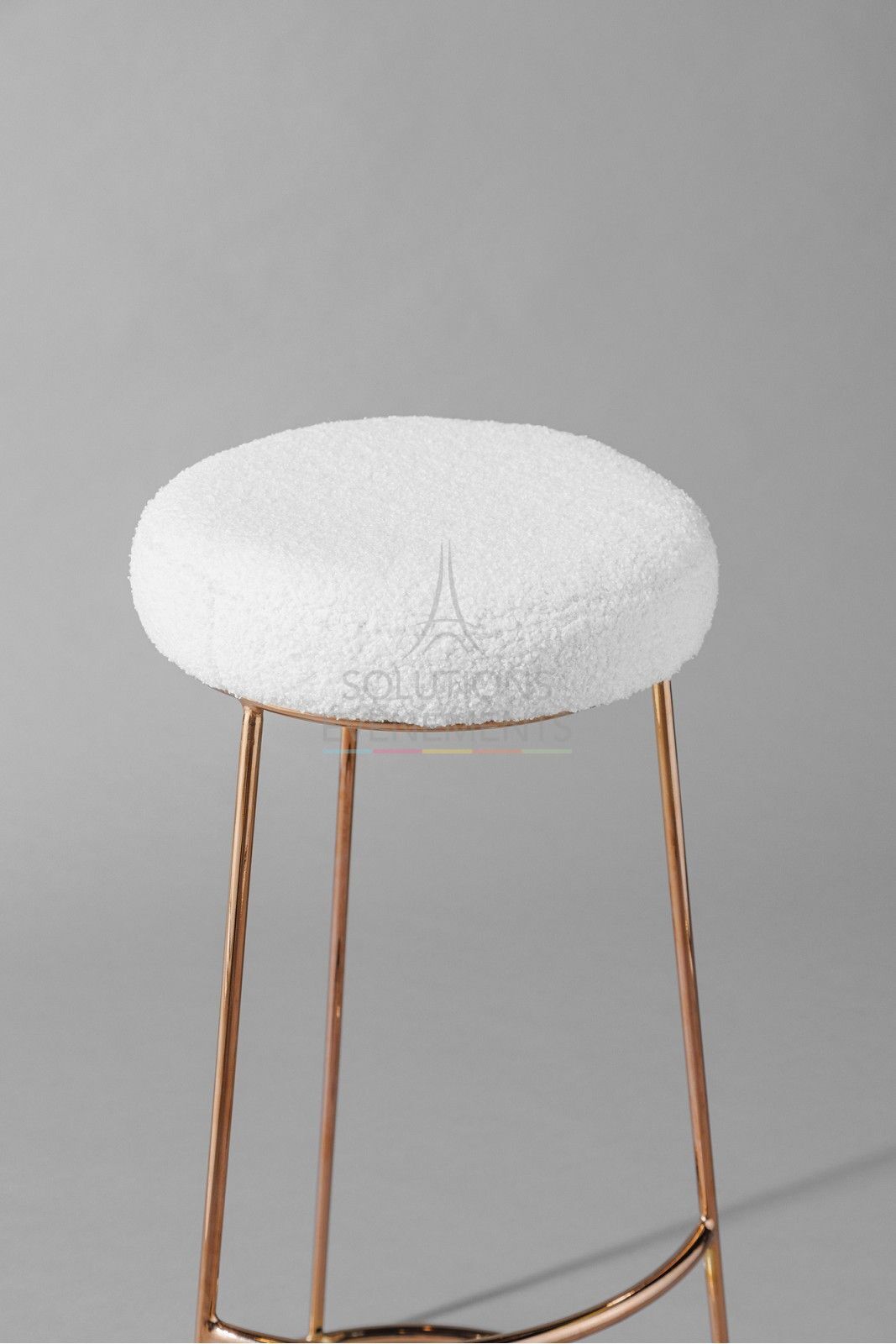 Leonor high stool - White buckle seat - Visual 2