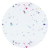 Rental of gold chrome high table with recycled terrazzo effect top