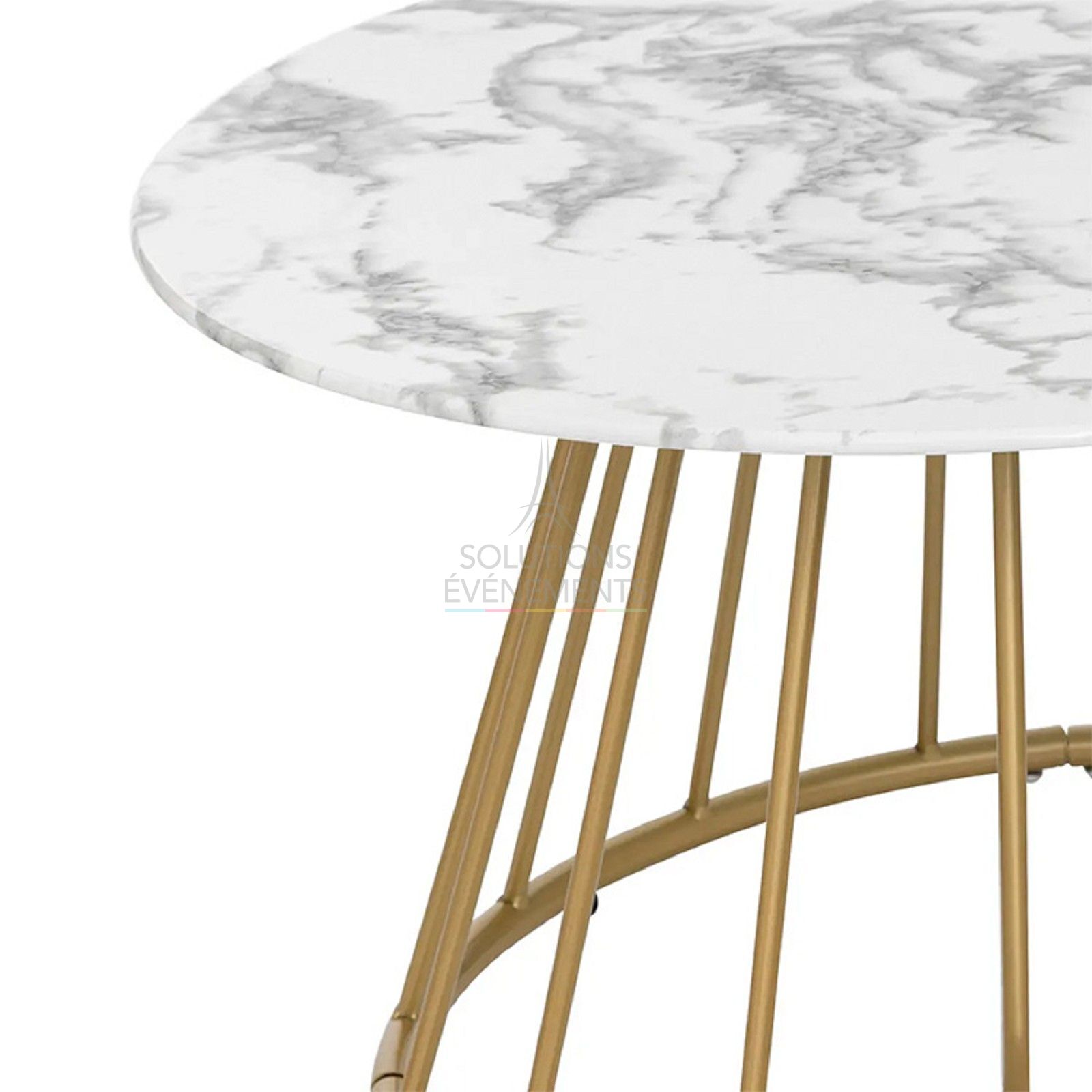 Leonor white marble coffee table - Visual 2