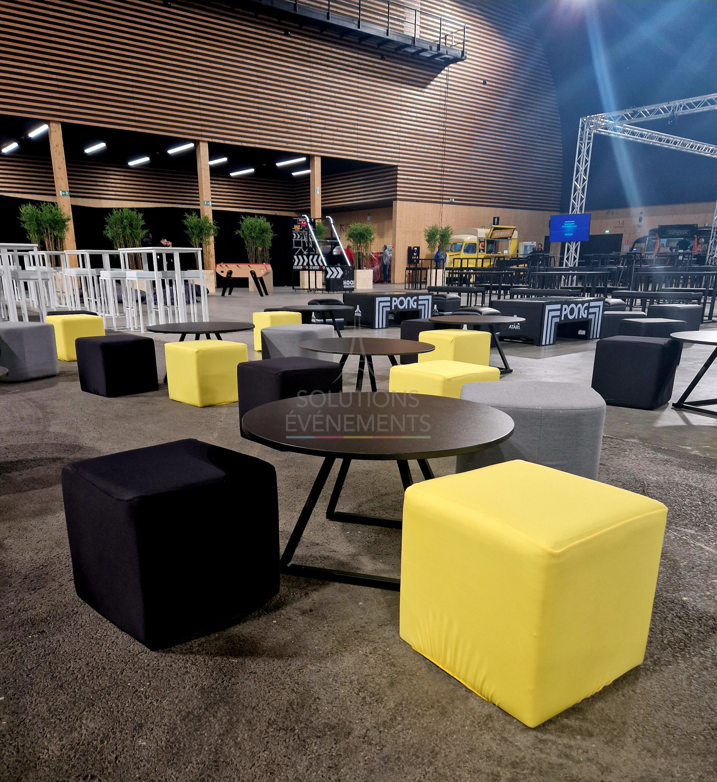 Linea Black Coffee Table - Black Top - Visual 2