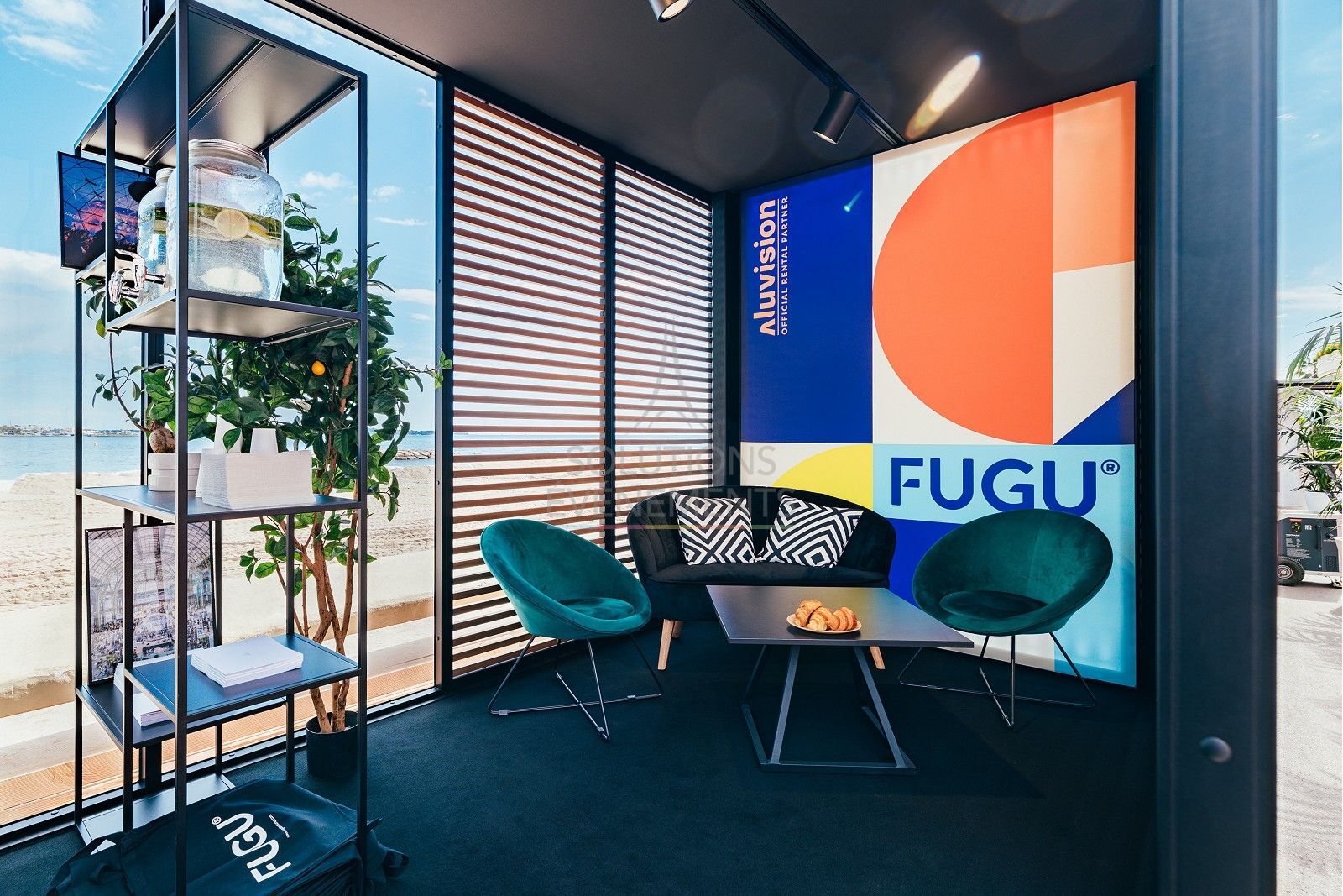 Linea Black Coffee Table - Black Top - Visual 2