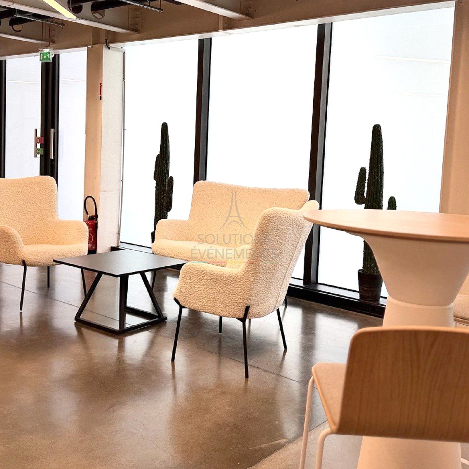 Linea Black Coffee Table - Black Top - Visual 6