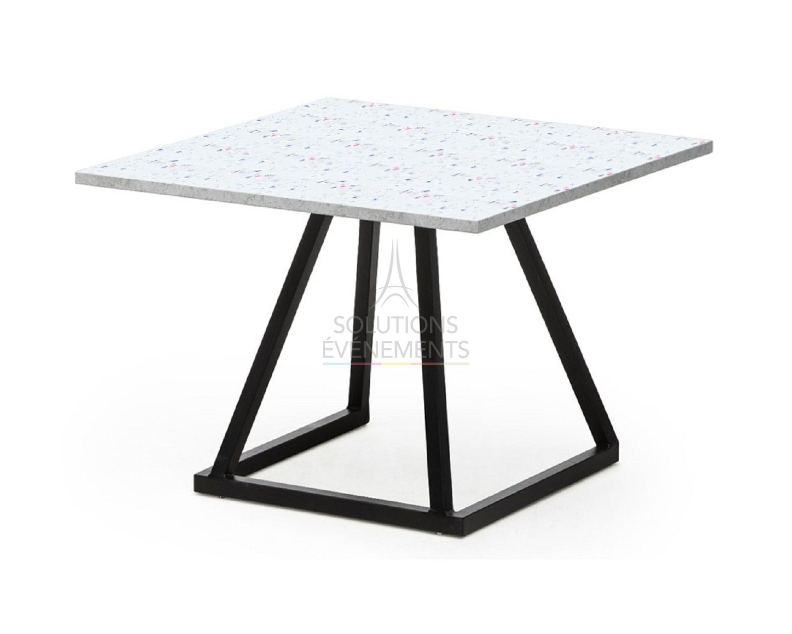 Rental eco-responsible coffee table with square top