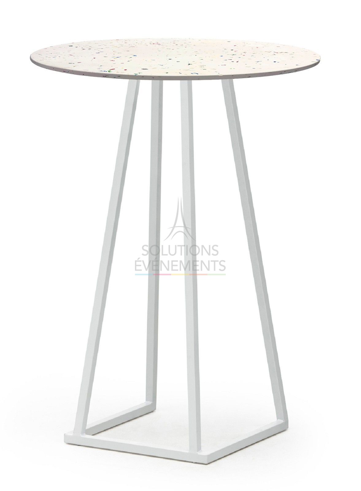 Rental of eco-responsible standing tables with round top