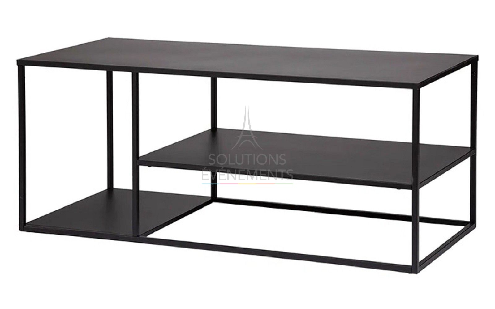 Rental of black metal TV cabinet 50 x 120cm