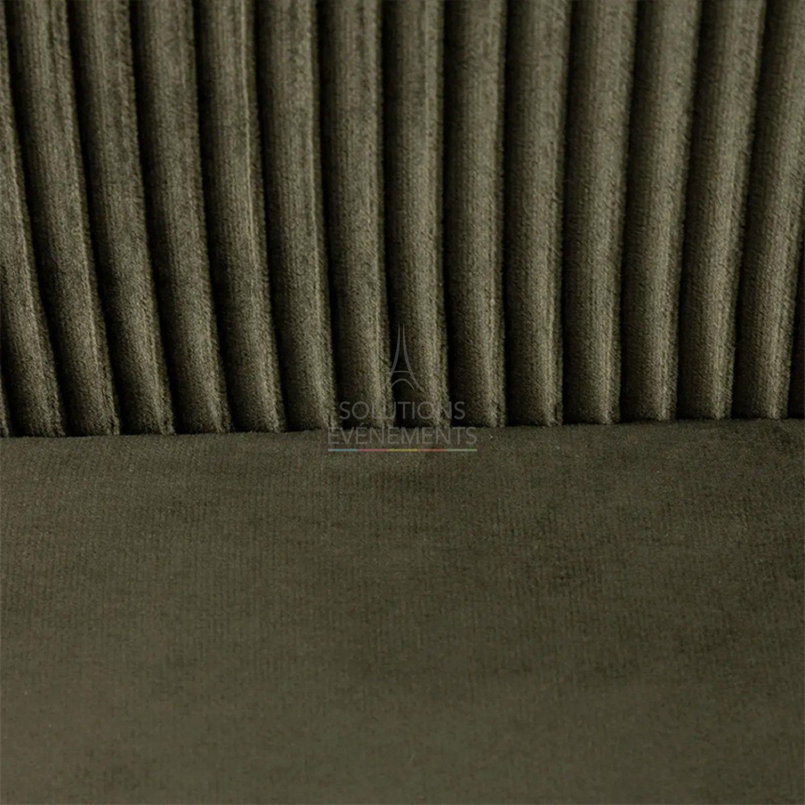 Louise armchair in green velvet - Visual 3