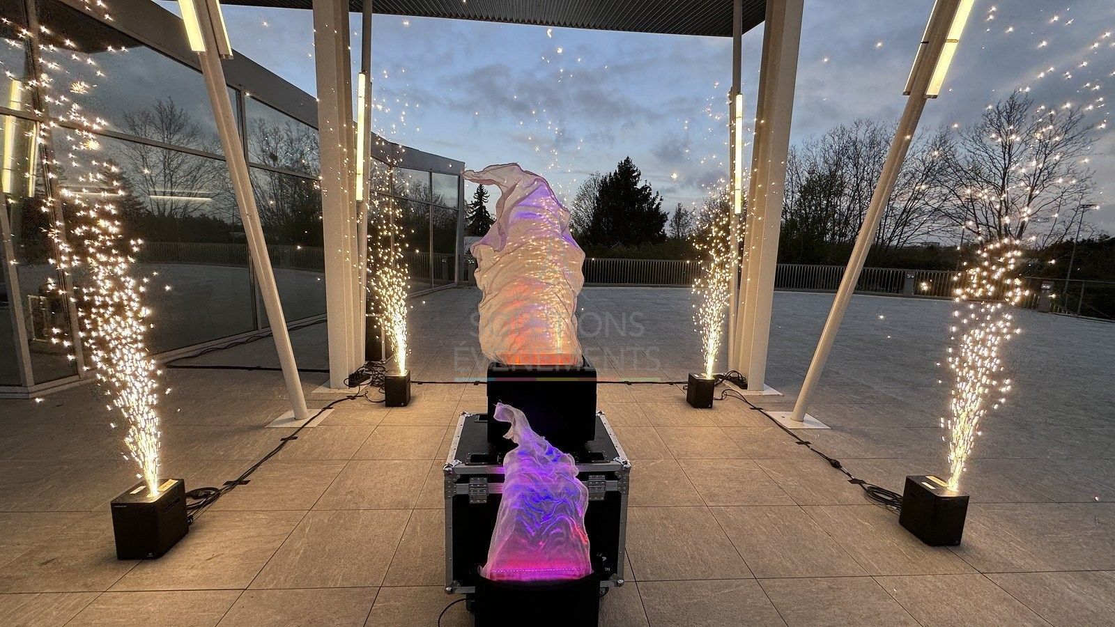 Machine à flamme artificielle - Lampes dichroïques - Visuel 4