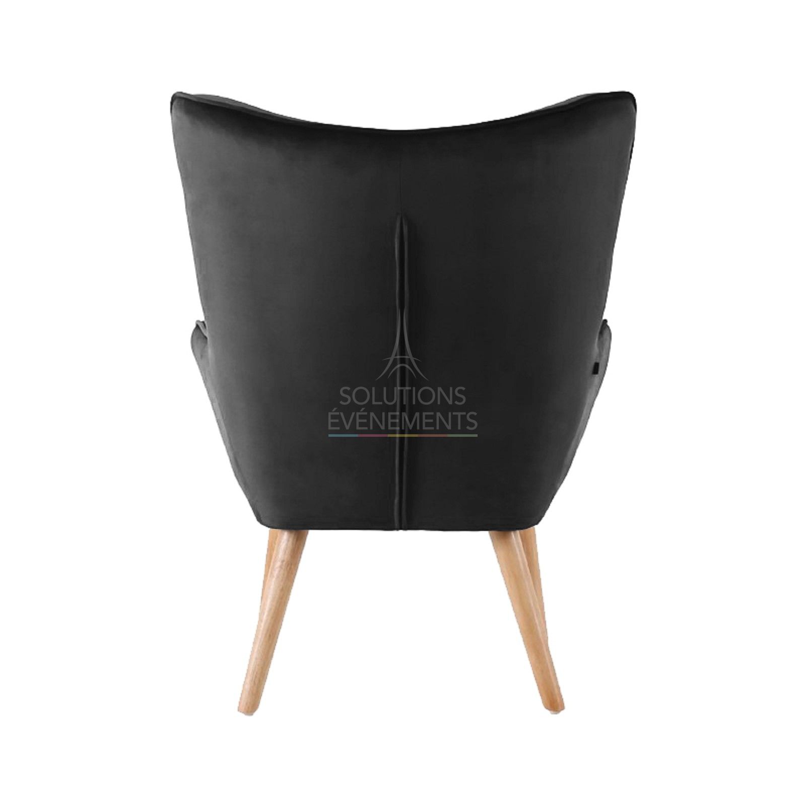 Malmo black velvet armchair - Visual 4