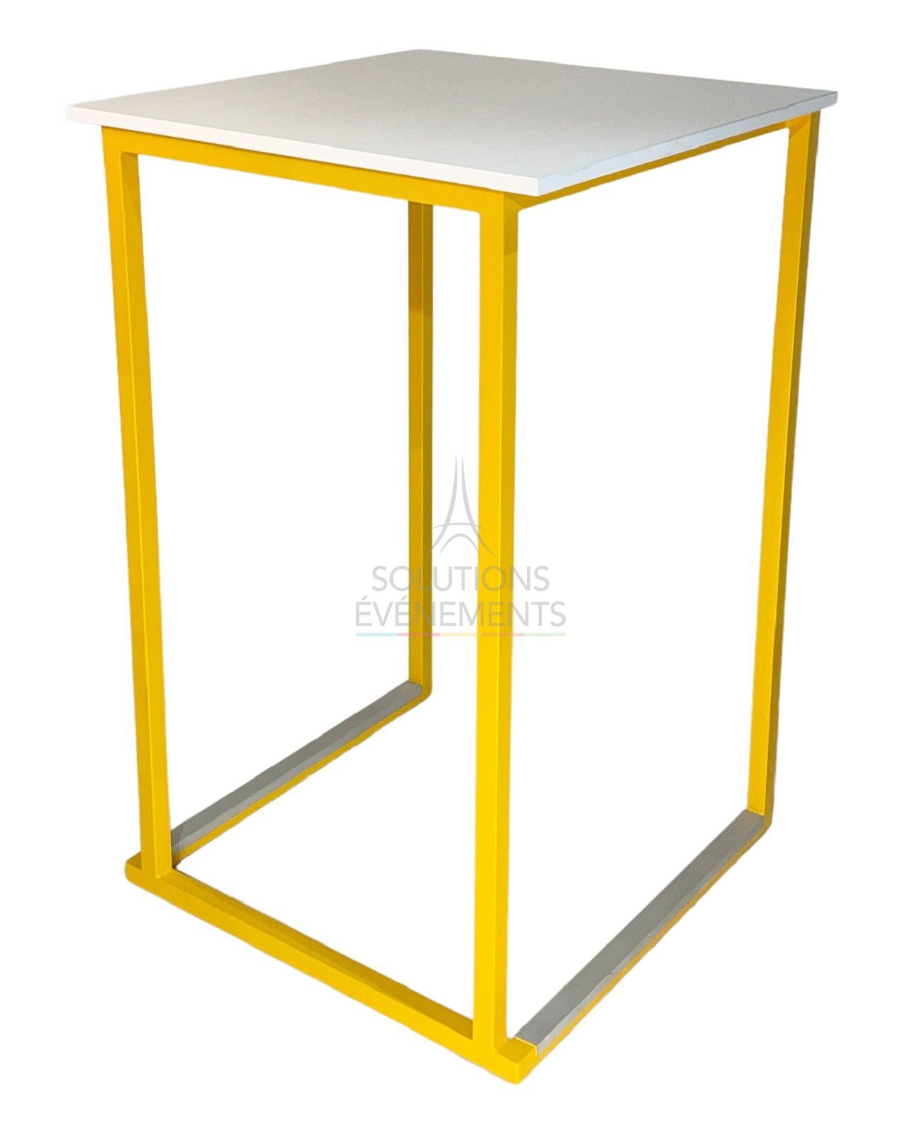 Mange debout Kubo Color Jaune - plateau Blanc