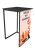 custom black kubo standing table - black tabletop