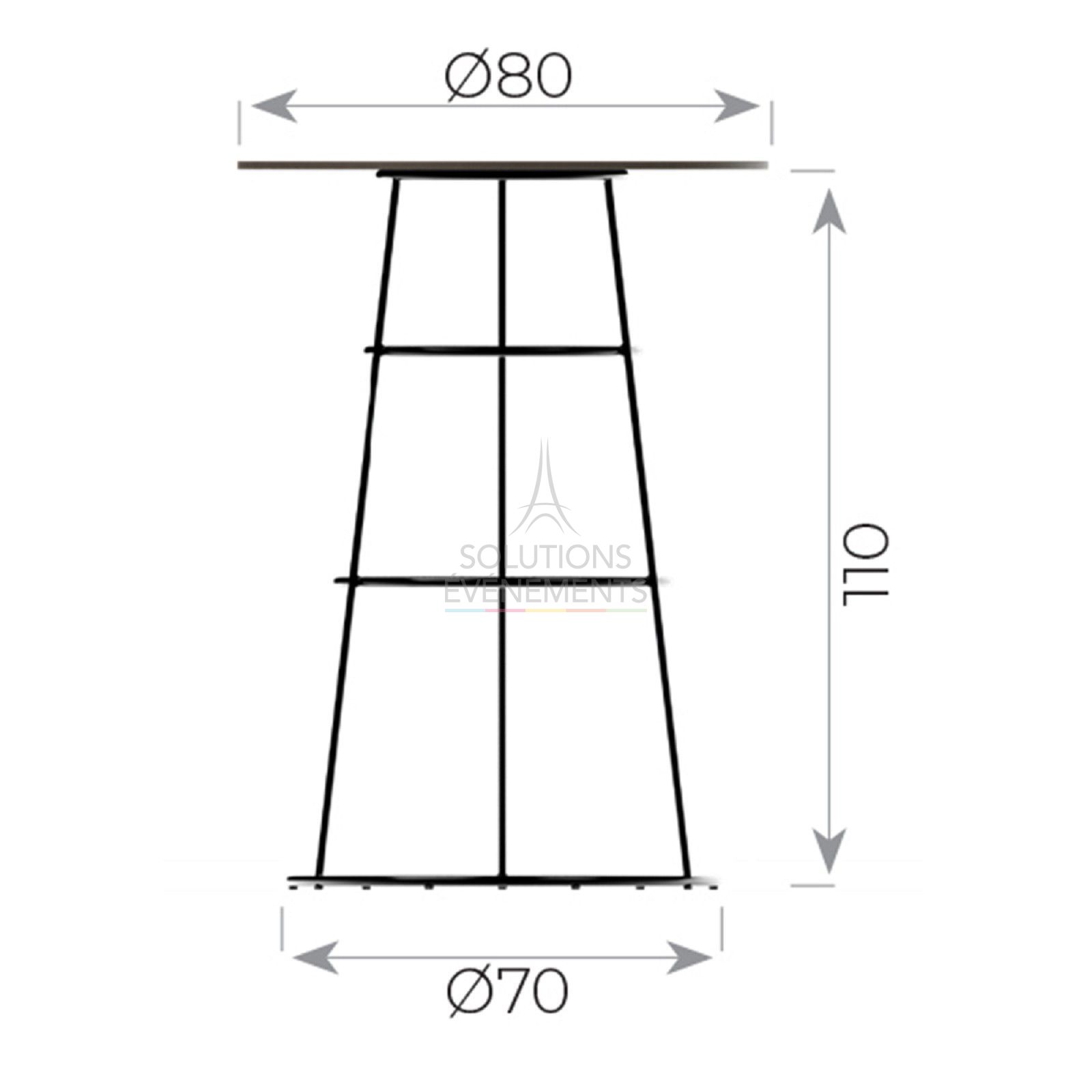 Mange debout Leon noir - Plateau rond Factory - Visuel 2