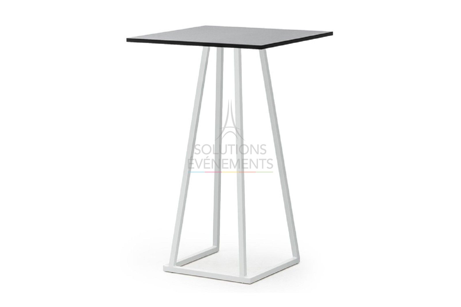 Mange debout Linea Blanc - Plateau carré Noir - Visuel 1