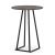 Linea Black standing table - Round black marble top