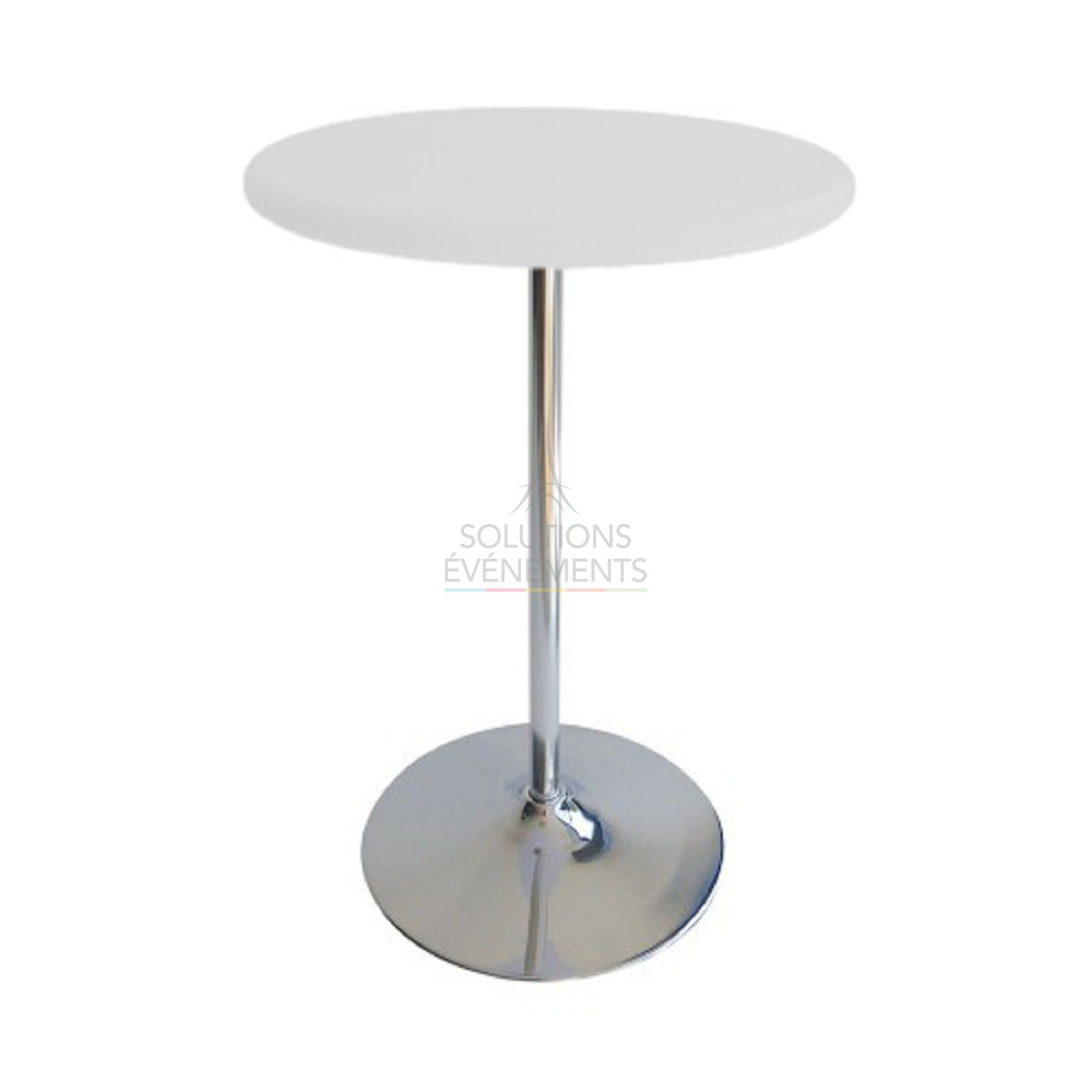 Location de table haute/mange debout avec housse blanche