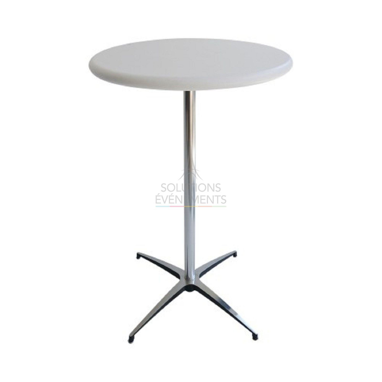 Location de table haute mange debout HDPE diamètre 70cm