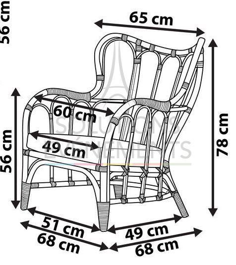 Manila Rattan Armchair - Visual 6