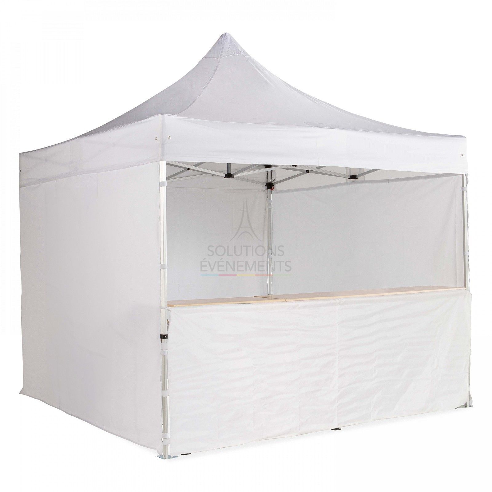 Market marquee rental with folding counter for outdoor events